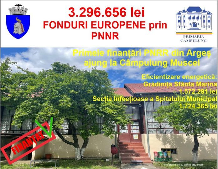 Evaluatorii au aprobat astăzi 3.296.656 lei pentru eficientizarea energetică a Grădiniței Sfânta Marina și a Secției de Infecțioase a Spitalului Municipal.