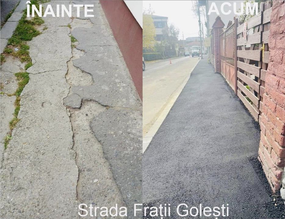 Reparații la trotuare vechi de peste 40 de ani.