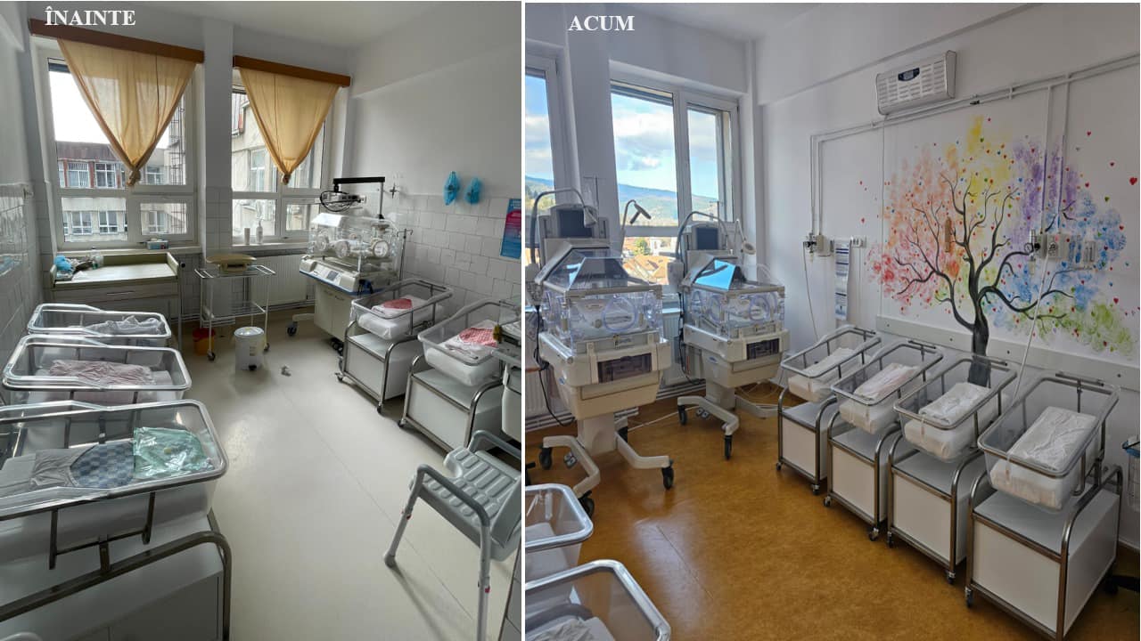 Secția de Neonatologie de la Spitalul Municipal Câmpulung arată impecabil