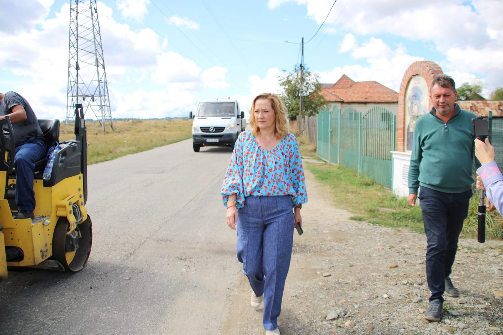 Lucrările de modernizare a drumului DJ 735
